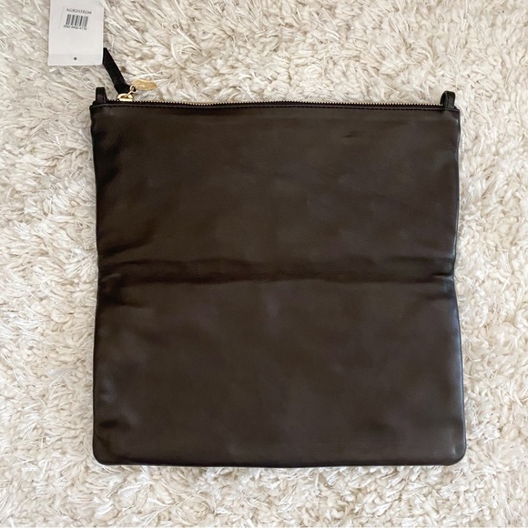 Clare V. Foldover Pearl Clutch in Black Leather NWT - Picture 11 of 12